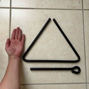 Black Metal Triangle Dinner Bell